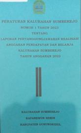 LAPORAN PERTANGGUNGJAWABAN APBKAL TAHUN ANGGARAN 2022 KALURAHAN SUMBEREJO